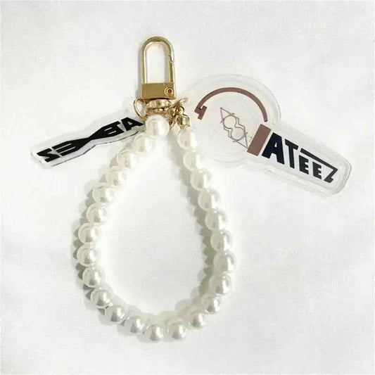 ATEEZ Mini Lightstick Pearl Keychain Keyring - ATEEZ