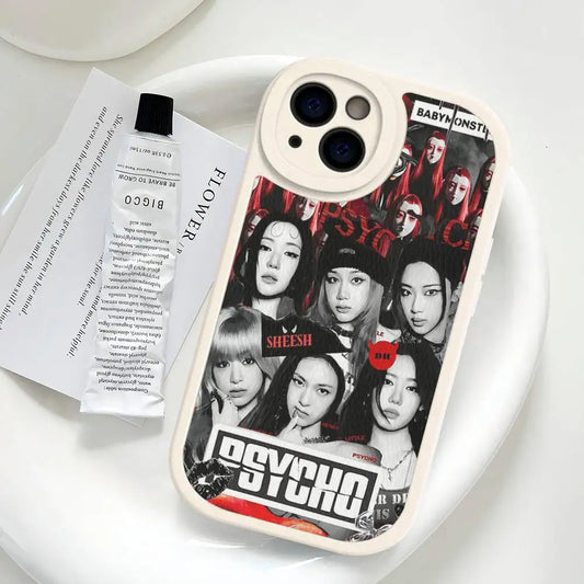 BABYMONSTER Fan Art PU Leather iPhone Case Design 2 - BABYMONSTER Phone Case