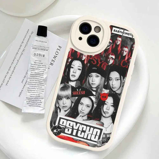 BABYMONSTER Fan Art PU Leather iPhone Case Design 2 - BABYMONSTER Phone Case