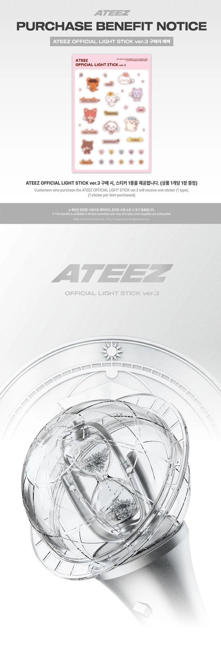 ATEEZ LIGHTINY Official Light Stick Ver.3 ATINY Collectible