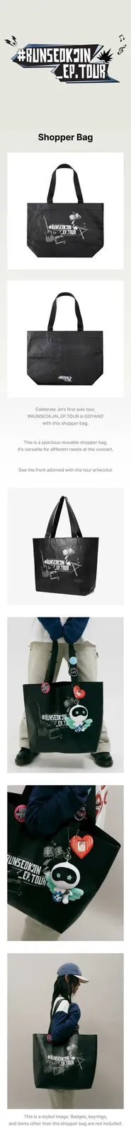 (RUNSEOKJIN_EP TOUR MD) BTS JIN Shopper Bag