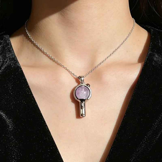BT21 Lightstick Collarbone Necklace LINE FRIENDS x BTS chain detail