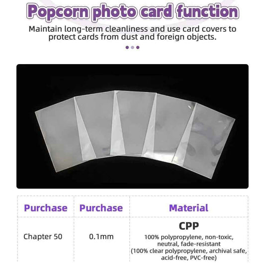 Kpop Photocard Binder Collect Book 50pcs - 56x87mm Card Sleeves Collector Album