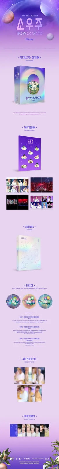 BTS 2021 Muster Sowoozoo Blu-ray 3-Disc Set - BTS ARMY Kpop Concert Film