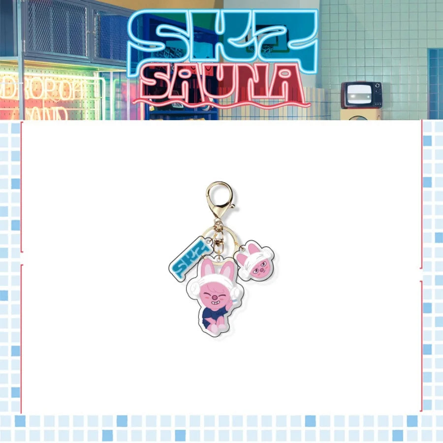 SKZOO Sauna Pop-Up Acrylic Bag Charm Keychain - Stray Kids SKZ Keychain