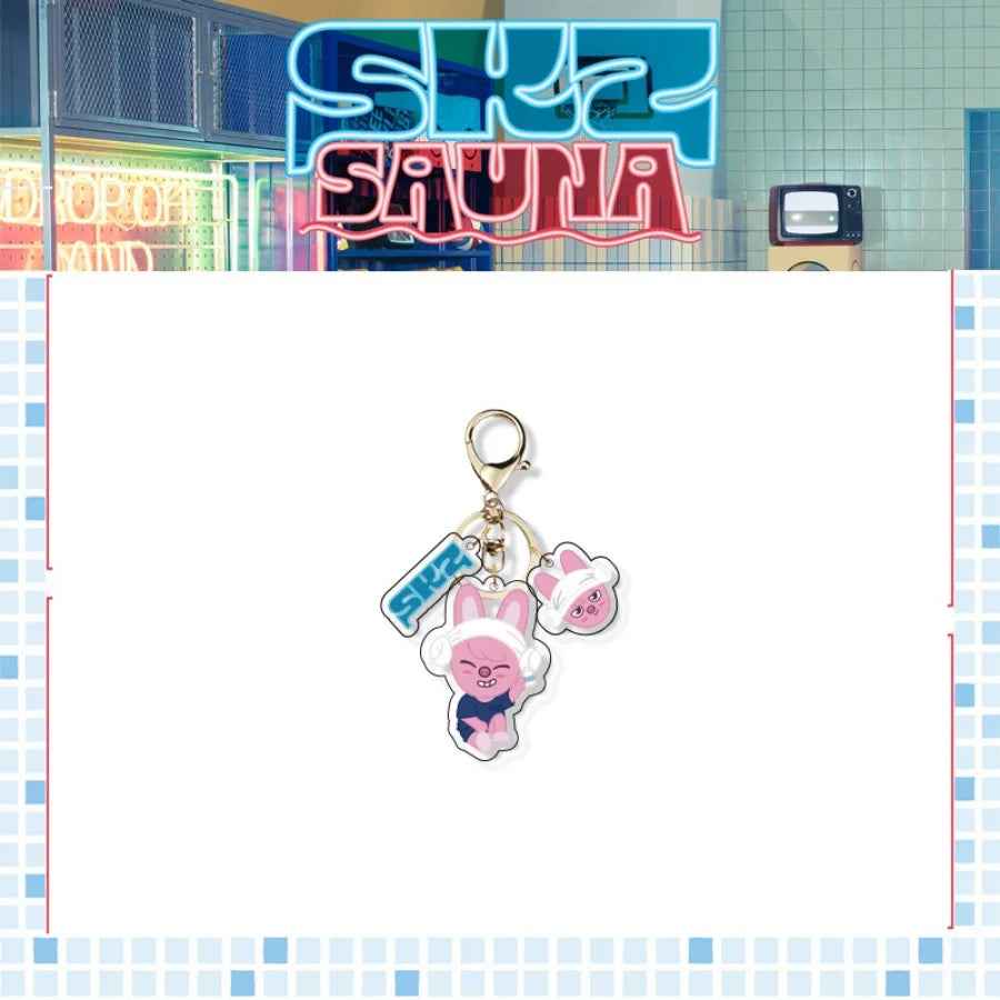 SKZOO Sauna Pop-Up Acrylic Bag Charm Keychain - Stray Kids SKZ Keychain