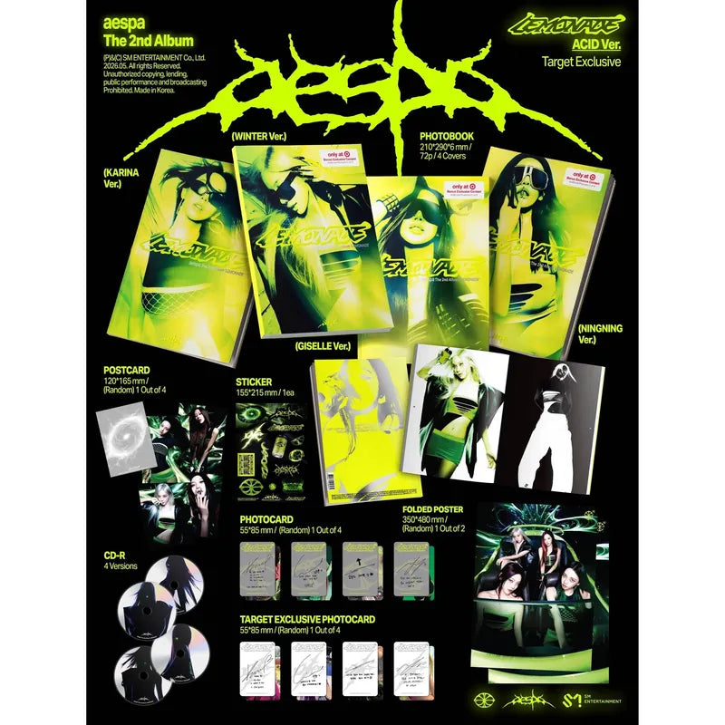 LEMONADE 2nd Album ACID Ver. Target Exclusive contents - aespa Album