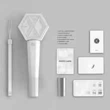 Lightstick Shop EXO Official Lightstick Third Generation, white hexagonal design with strap and accessories.