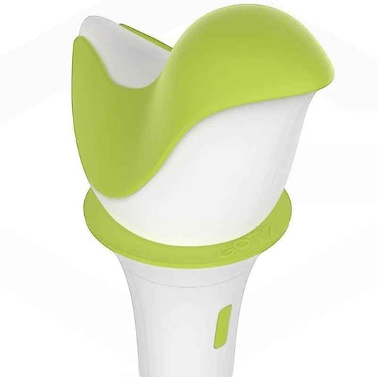 Lightstick Shop GOT7 Ahgabong Version 3 lightstick featuring a white handle and iconic lime green bird-shaped head.
