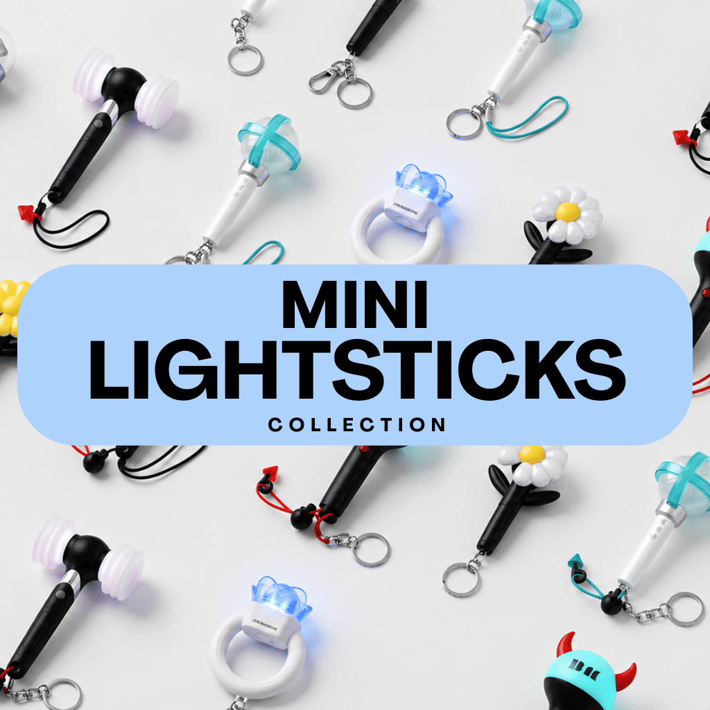 Buy K-pop keyrings, keychains and mini  lightsticks inspired by kpop groups idols – worldwide shipping
