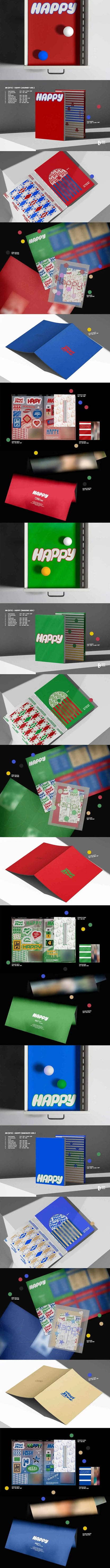 (Set/Album 3 Ver.) Jin (BTS) - Solo Album Happy