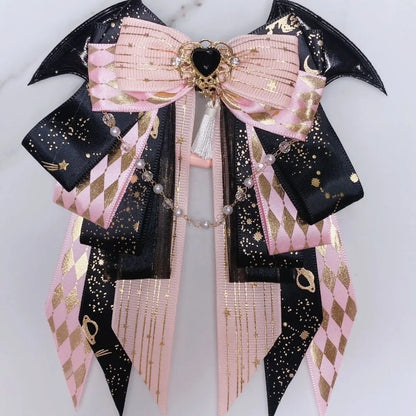 Cosmic Lightstick Accessory - Heart Gems Decoration black pink