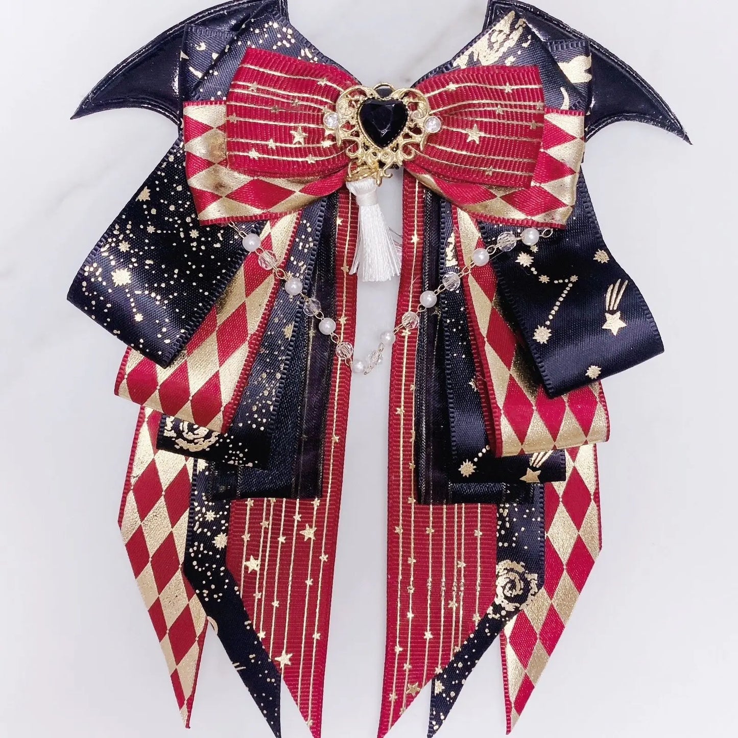 Cosmic Lightstick Accessory - Heart Gems Decoration black red