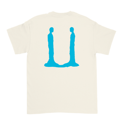 G-Dragon Übermensch t-shirt in natural – back view with blue print