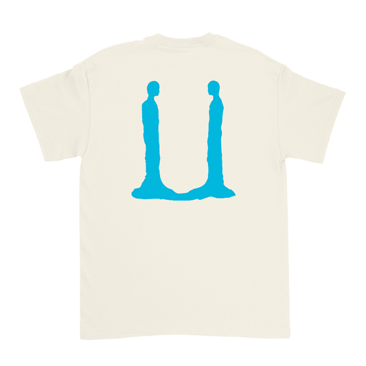 G-Dragon Übermensch t-shirt in natural – back view with blue print