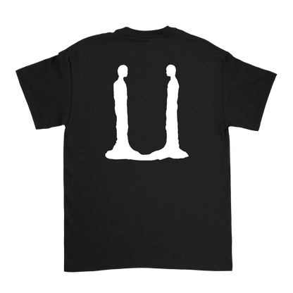 G-Dragon Übermensch t-shirt in black – back view with large white U figure print