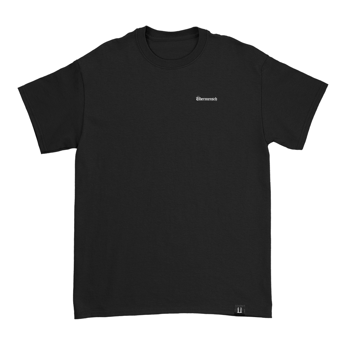 G-Dragon Übermensch t-shirt in black – front view with white chest wordmark