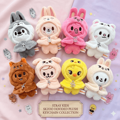 SKZOO Hooded Mini Plushies 8-Pack Set - Stray Kids SKZ Kpop Plush