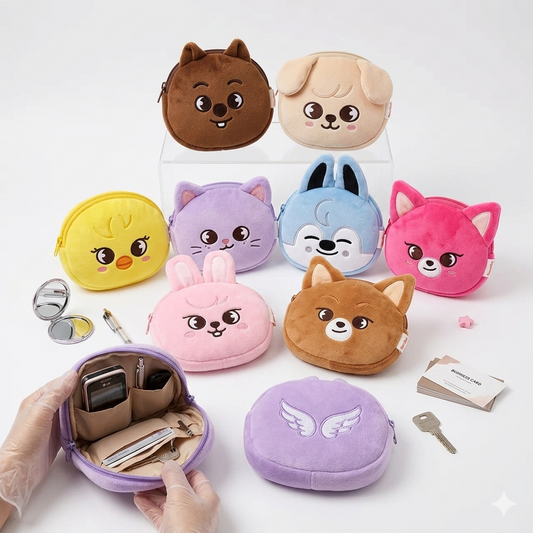 SKZOO Plush Character Pouch - Stray Kids SKZ Kpop Plush Pouch
