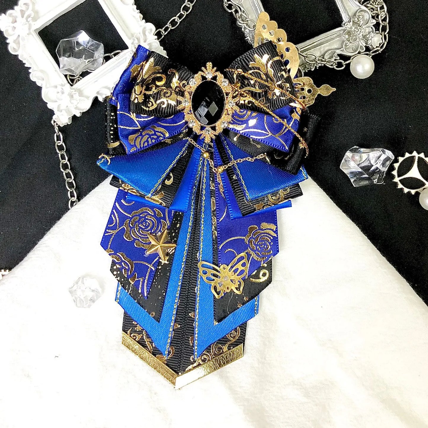 Royal Style Lightstick Bow Gem blue black