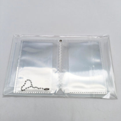CORTIS clear card holder front view with the heart-shaped photocard window