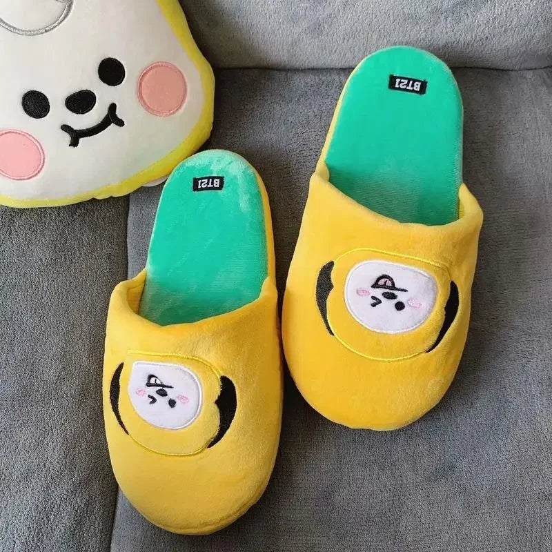 [BTS] BT21 Kawaii Plush Cotton Slippers CHIMMY 36-42
