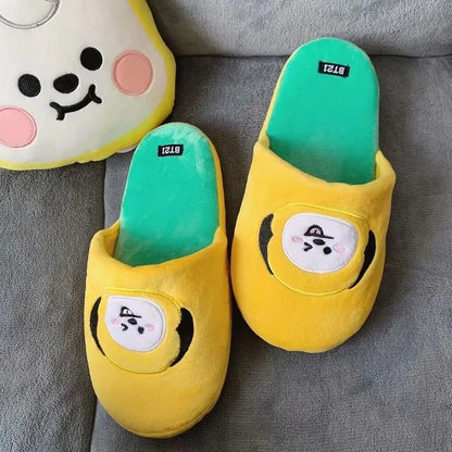 [BTS] BT21 Kawaii Plush Cotton Slippers CHIMMY 36-42