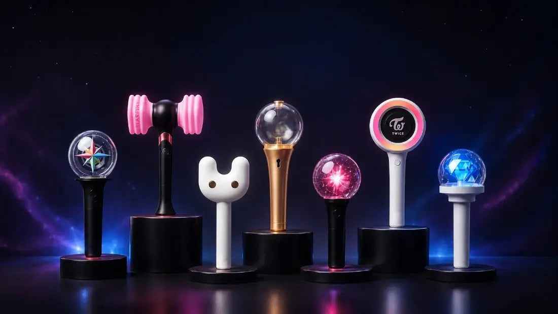 Collection of colorful LED lights on a dark background