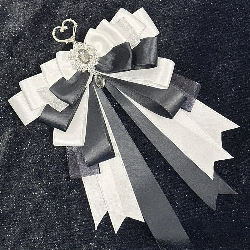Satin Layered Lightstick Bow black