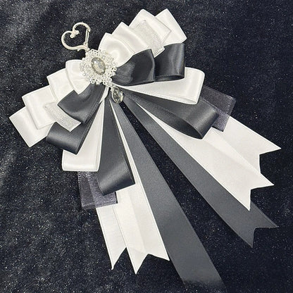 Satin Layered Lightstick Bow black
