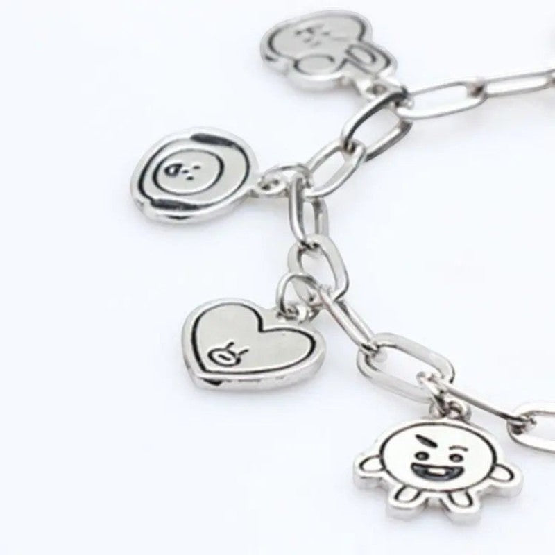 BT21 Metal Charm Bracelet - BTS Bangle