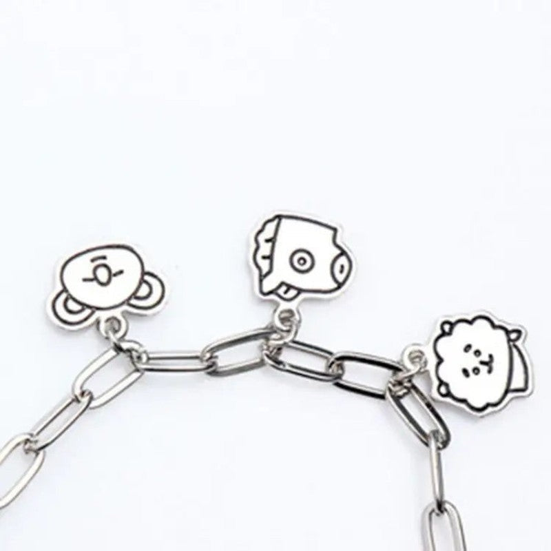 BT21 Metal Charm Bracelet - BTS Bangle