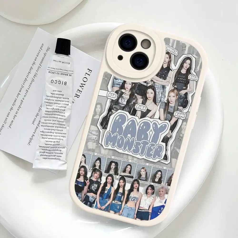 BABYMONSTER Fan Art PU Leather iPhone Case Design 5 - BABYMONSTER Phone Case