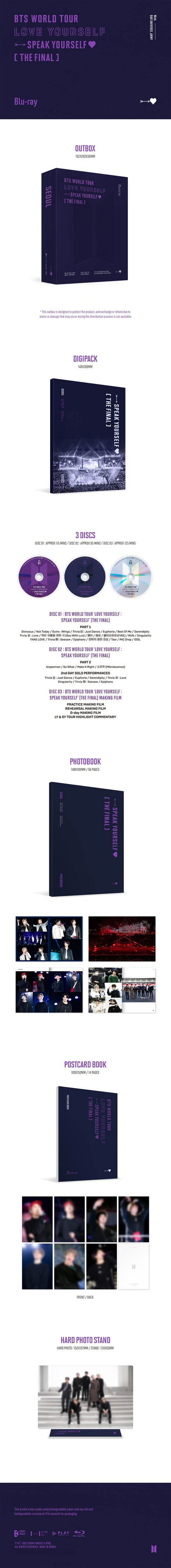 BTS - BTS WORLD TOUR LOVE YOURSELF : SPEAK YOURSELF [THE FINAL] BLU-RAY