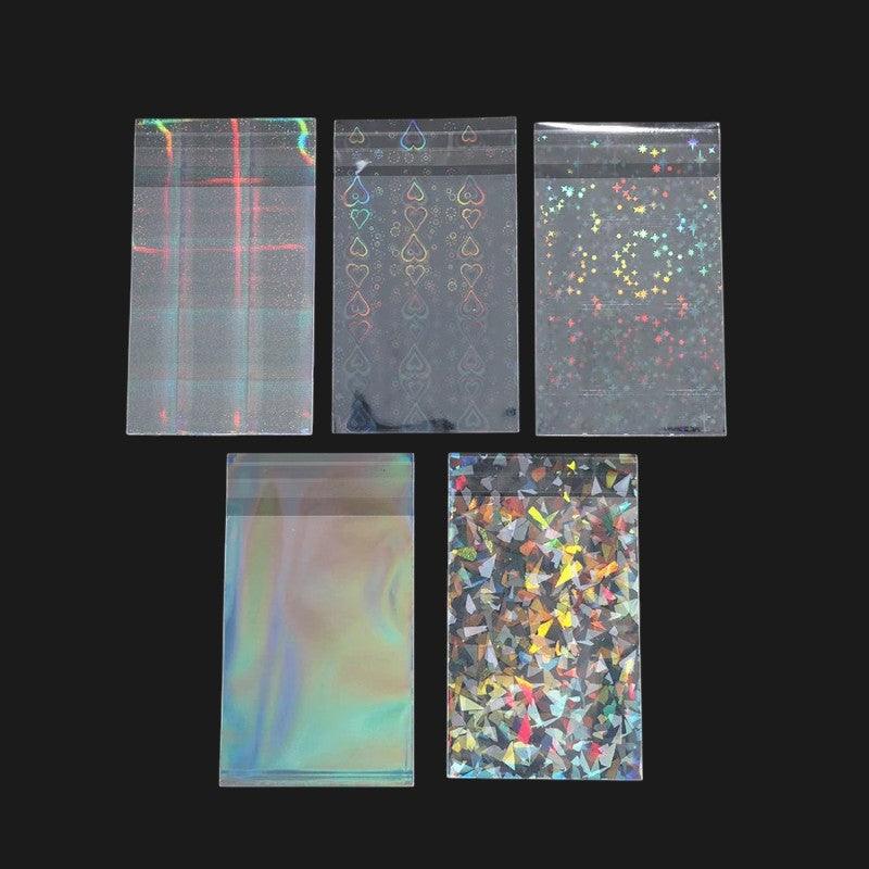 Holographic Photocard Sleeves 50-Pack Fragment variant - Laser card protectors for Kpop photocards