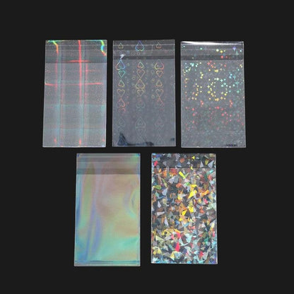 Holographic Photocard Sleeves 50-Pack Fragment variant - Laser card protectors for Kpop photocards