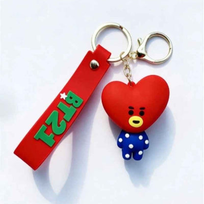 BT21 3D Silicone Keychain with Wristlet Strap - BTS