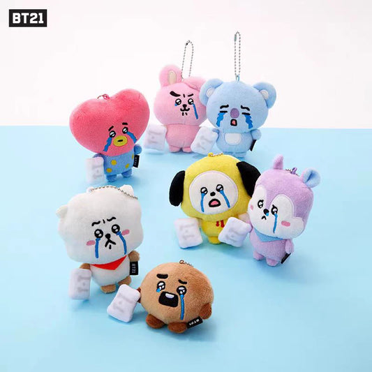 [BTS] BT21 TearDrop Plush Keyring Today's Face