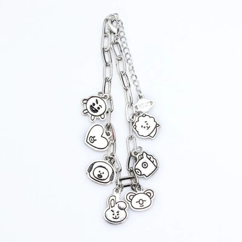 BT21 Metal Charm Bracelet - BTS Bangle