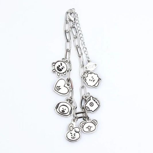 BT21 Metal Charm Bracelet - BTS Bangle