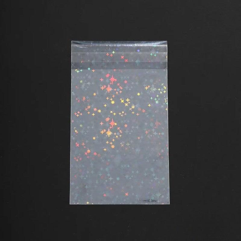 Holographic Photocard Sleeves 50-Pack Multicolor variant - Laser card protectors for Kpop photocards