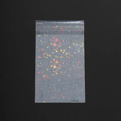 Holographic Photocard Sleeves 50-Pack Multicolor variant - Laser card protectors for Kpop photocards