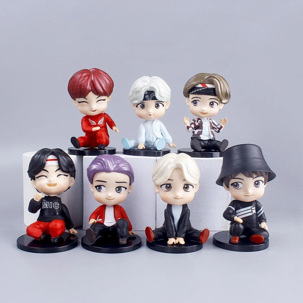 7pcs BTS PVC Mini Figurines Set - Desktop Decor