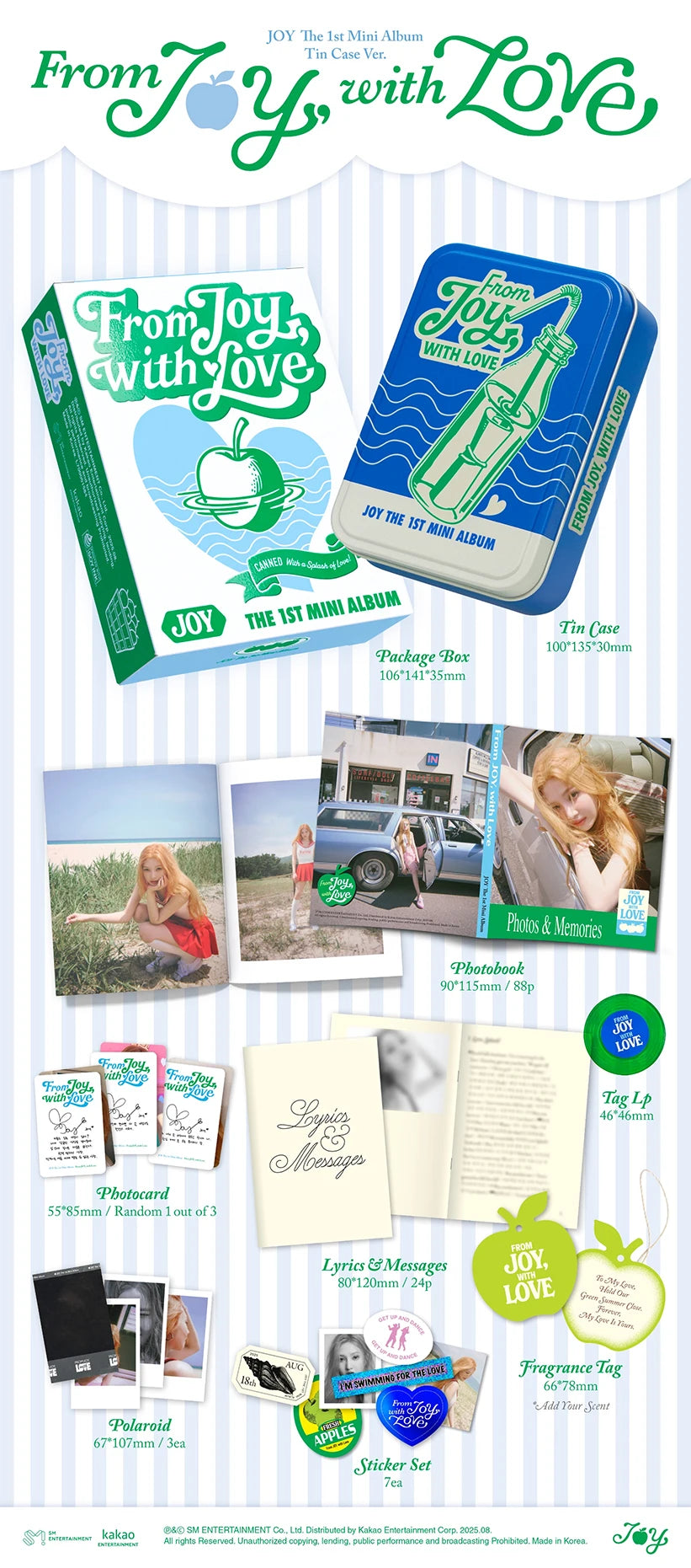 Red Velvet JOY - 1st Mini Album From JOY, with Love (Tin Case Ver.)