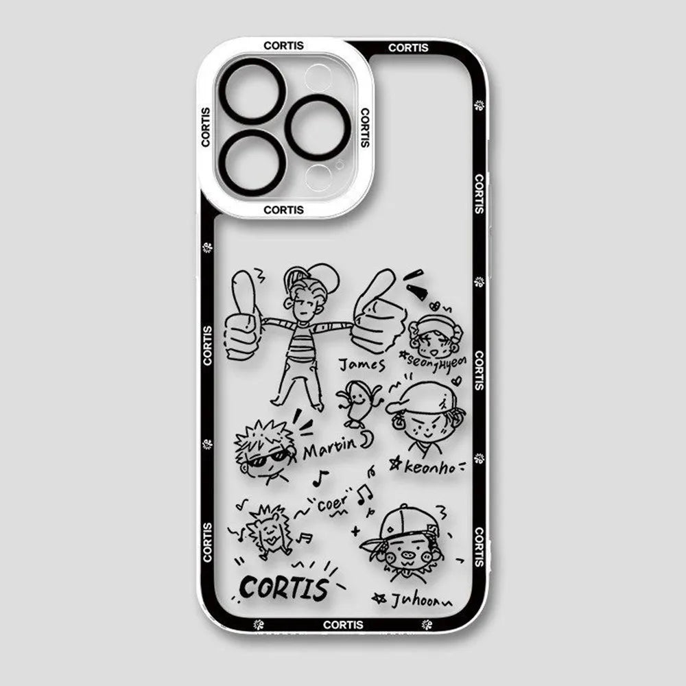 CORTIS clear shockproof phone case, side button coverage