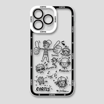 CORTIS clear shockproof phone case, side button coverage