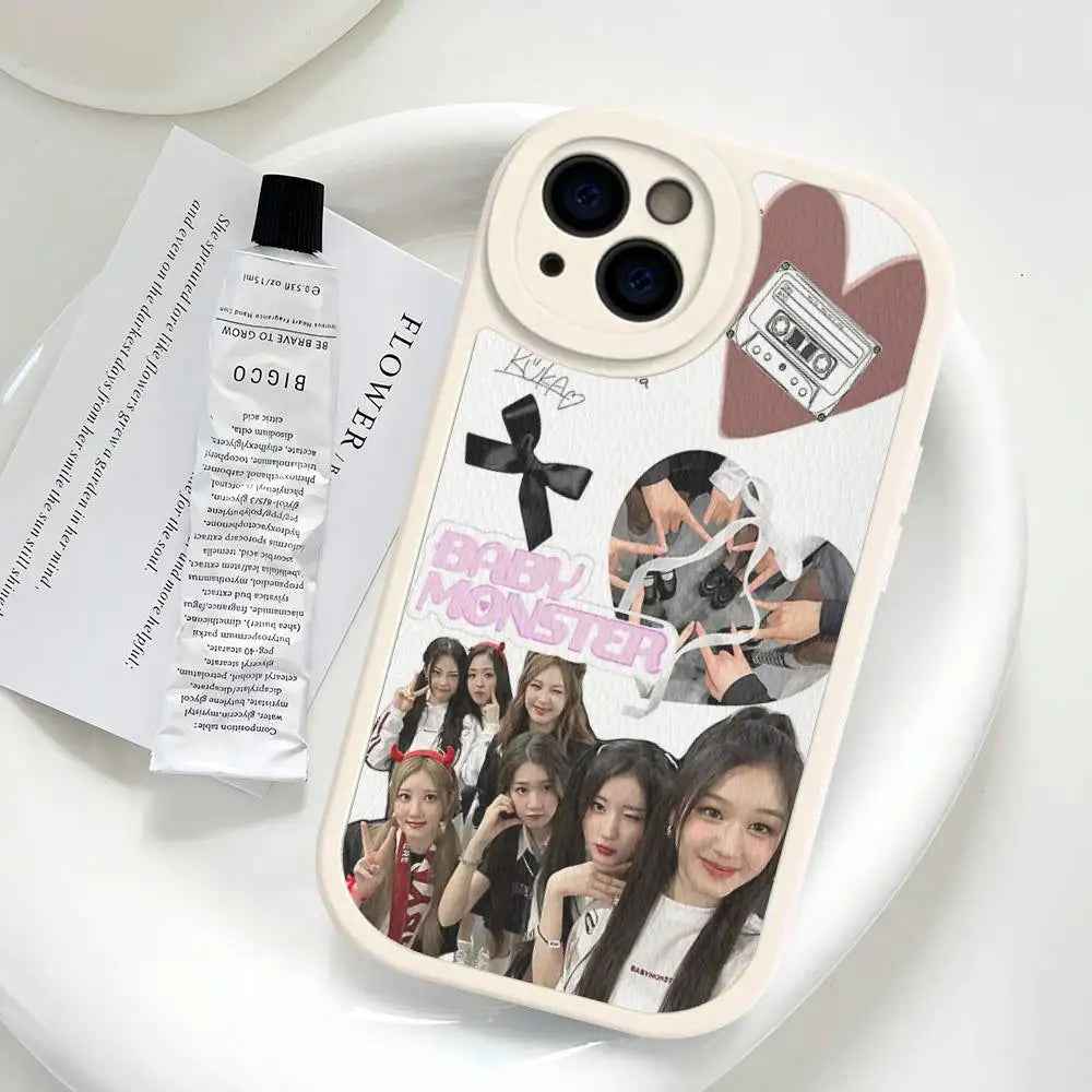 BABYMONSTER Fan Art PU Leather iPhone Case Design 6 - BABYMONSTER Phone Case