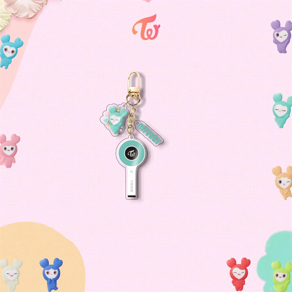 TWICE Mini Lightstick Acrylic Pendant Keyring MINA