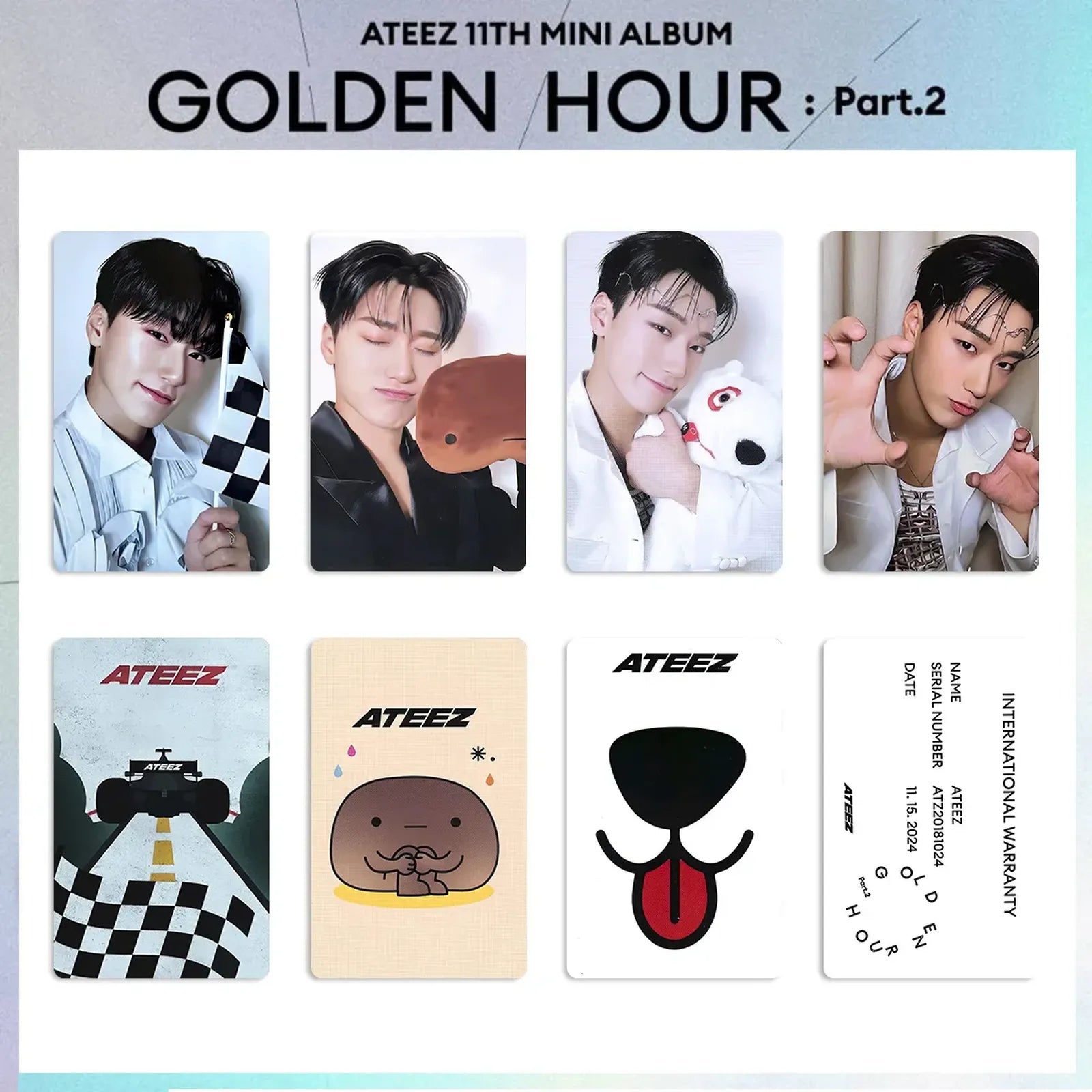 ATEEZ Album GOLD HOUR: Part 2 Series - Album Phototcards SAN