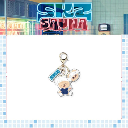SKZOO Sauna Pop-Up Acrylic Bag Charm Keychain - Stray Kids SKZ Keychain